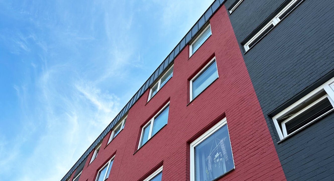 Außenansicht in Eigentumswohnung Alsdorf-Mariadorf über Immobilienmakler Koch Immobilien zu verkaufen!